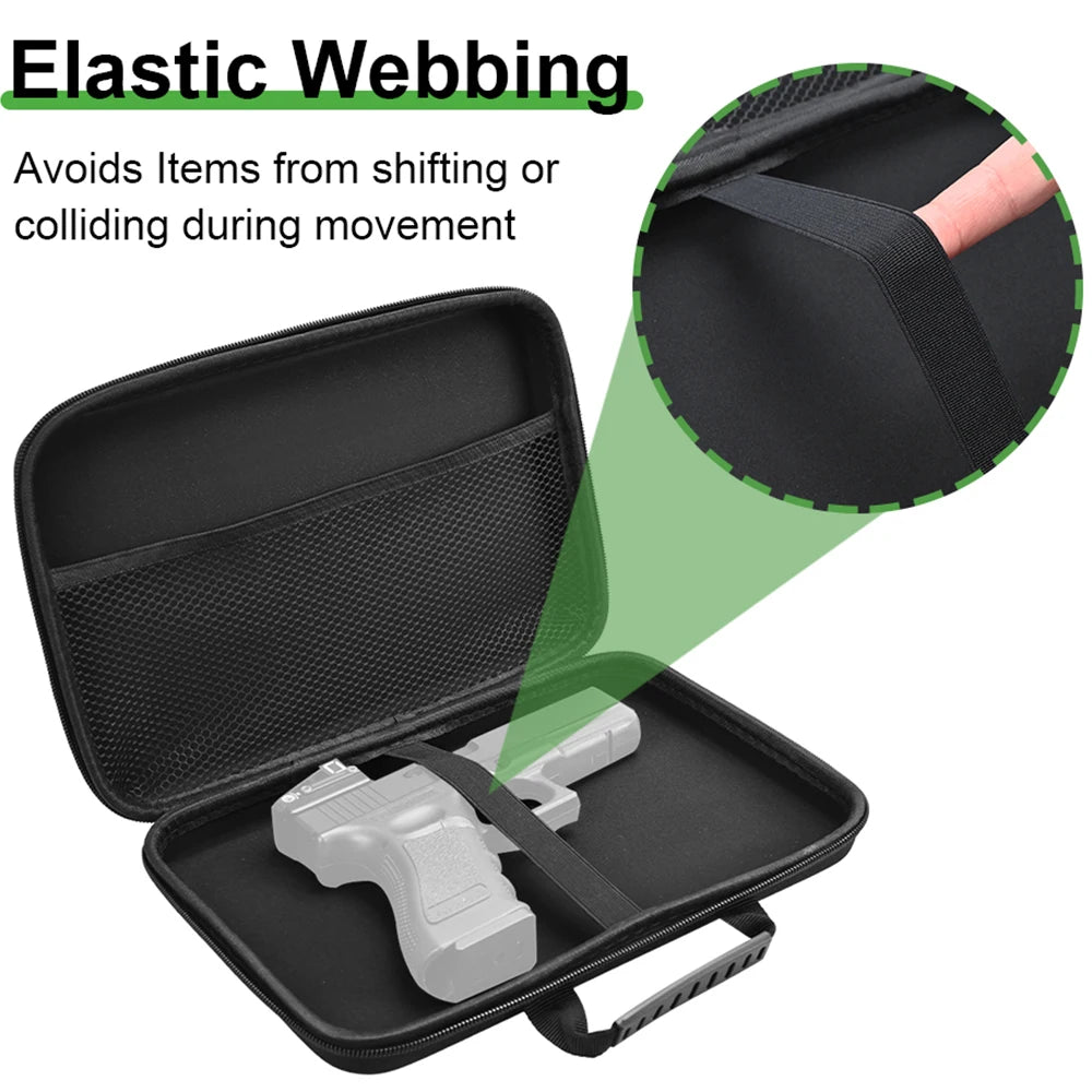 Tactical Pistol Case Universal Gun Storage Bag Portable Concealed Carry Pistol Protective Box Handgun Pouch for Hunting Shooting