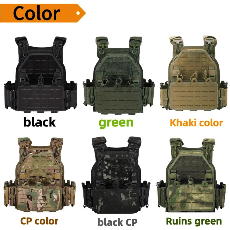 Authentic Product YAKEDA Tactical Vest 6094 Fast Detachable Light Laser Cut Outdoor Hunting Black Gear Carry Vest of