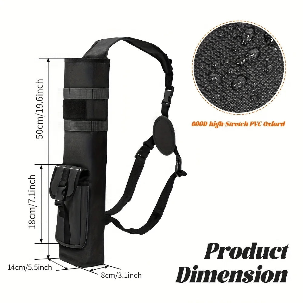 Tactical Arrows Bag Archery Lightweight Back Arrow Quiver Dual Use Fold Compact Hip  with Molle System Pocket Hanged for Hunt