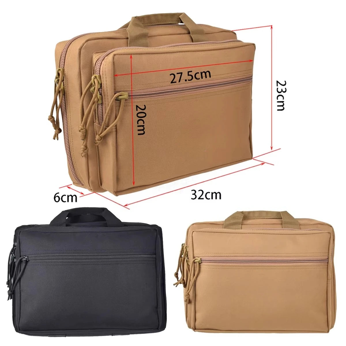 Tactical Hunting Pistol Portable Storage Dual Gun Bag Case Durable Waterproof Tool Bags With 600D Nylon And Soft Padding