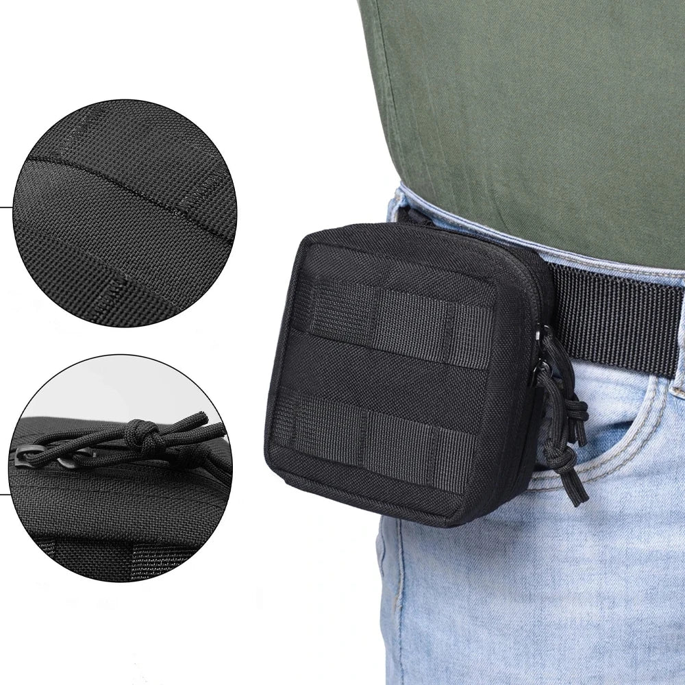 Tactical Outdoor Emergency Tool Kit Nylon Belt Hunting Camping Accessories Bag Molle Pouch