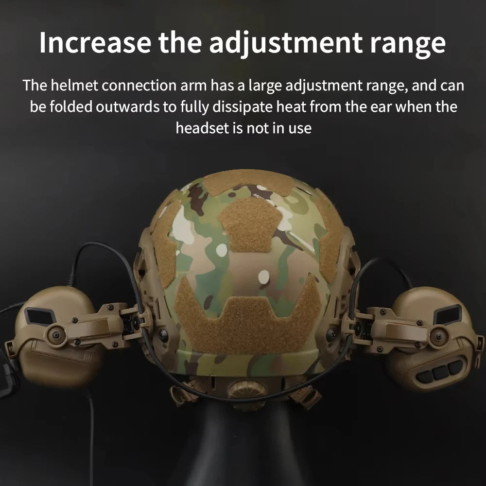Tactical Helmet ARC Rail Adapter for M31/M32 Headsets, Airsoft Headset Helmet Bracket Kit, Hunting Rotation Headphones Holder