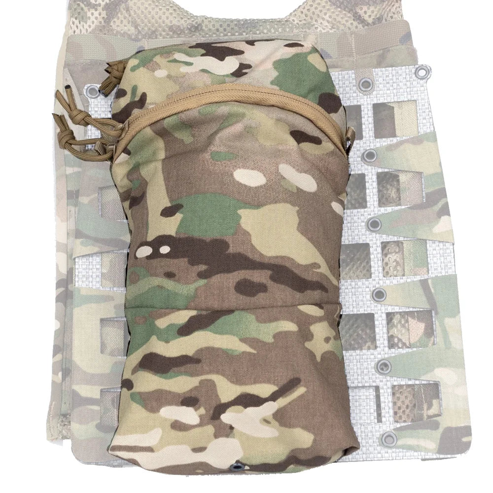 Tactical Long General Purpose Pocket MOLLE 1.5L Water Bladder Utility GP Backpack FC Plate Carrier Accessories Cylindrical Bag