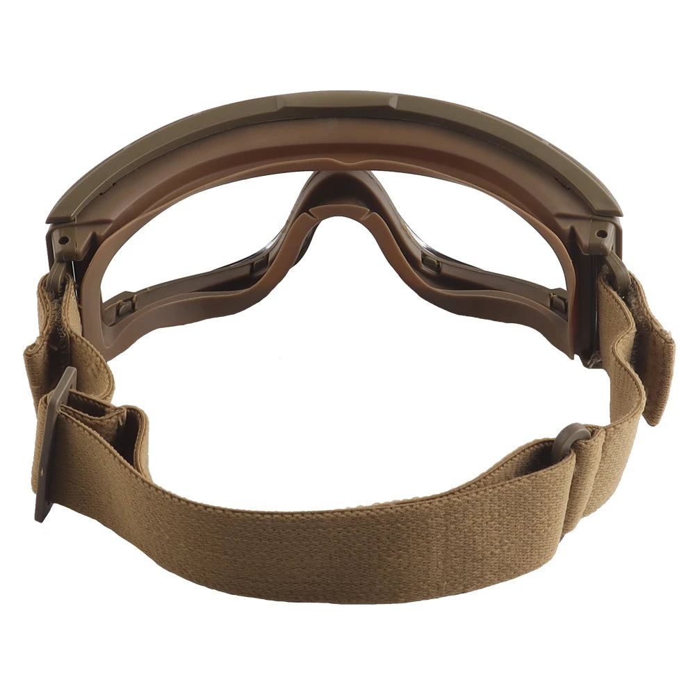 Tactical Goggle Set Headgear Mode for Helmets, Tactical Games, Outdoor Hunting Shooting Windproof, Strong Light, Sun-Proof Goggl