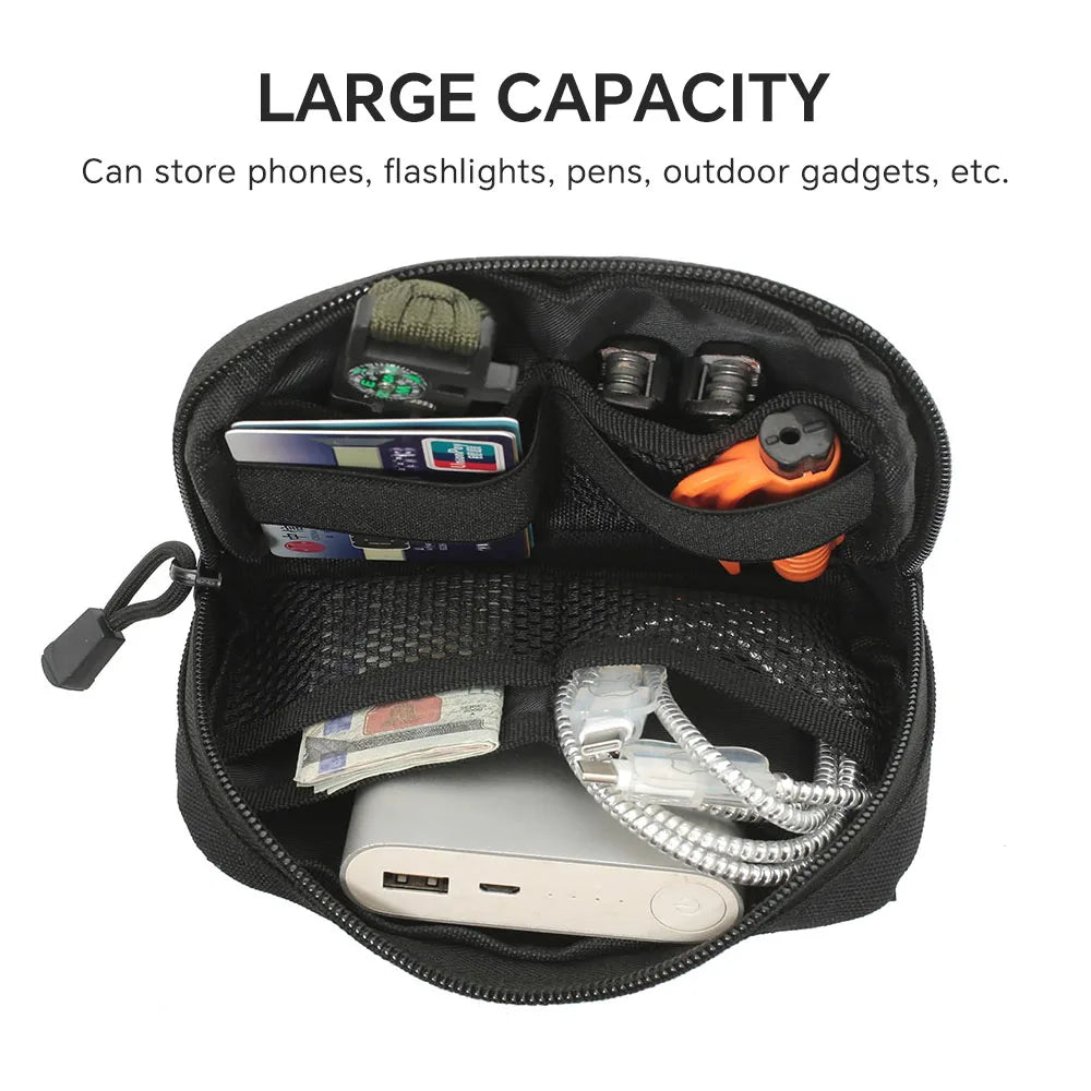 Tactical Small Molle Pouch Admin Pouch Belt Waist Bag Compact EDC Utility Gadget Gear Pouches for Hunting Camping Hiking Bag