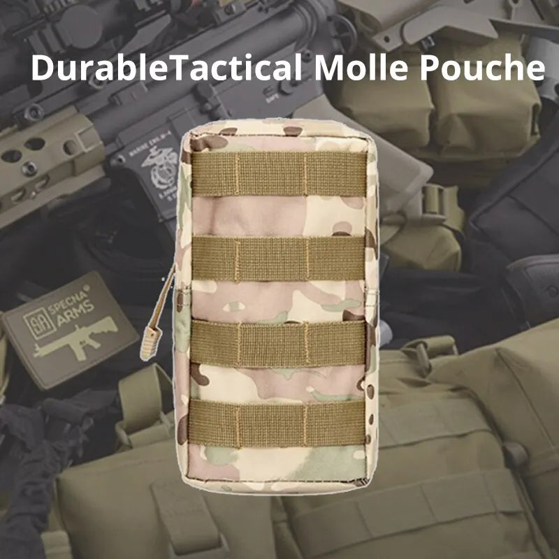 Outdoor Tactical Molle Waist Bag 600D Camouflage Khaki Storage Fanny Pack for Hunting Backpack Tactical Vest Attachment