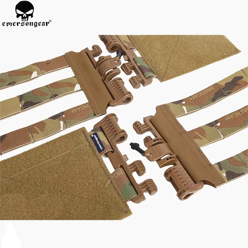 EMERSONGEAR Universal Tactical Vest MOLLE System with Quick Release Buckle Set Mesh Cummerbund for JPC 419 420 Vest