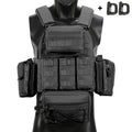 Multi functional outdoor hunting vest, durable, quick drying, breathable vest with multiple pockets