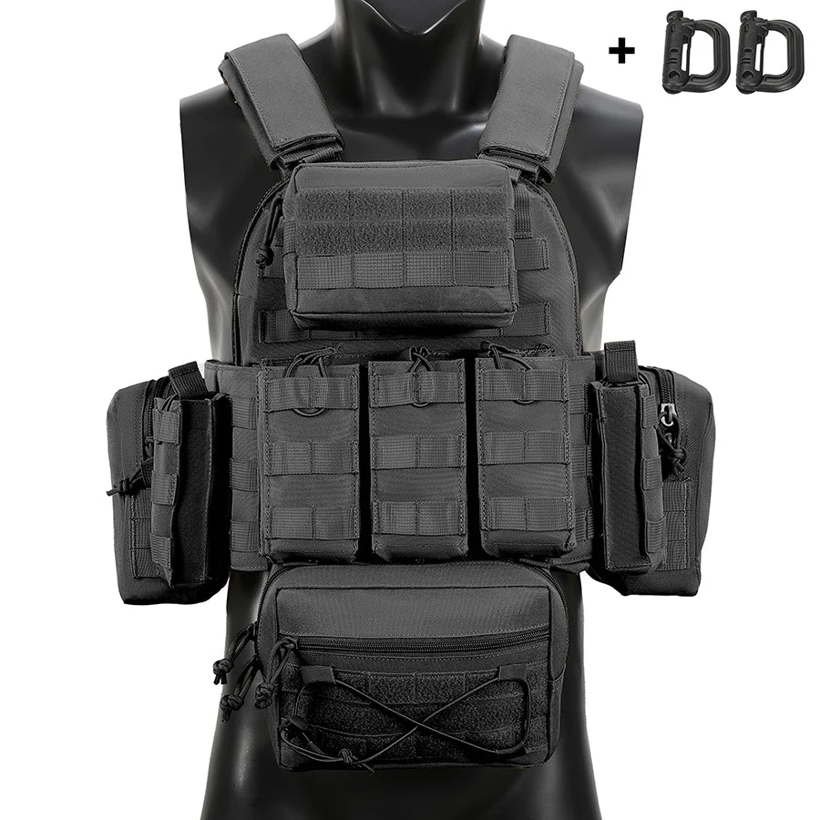 Multi functional outdoor hunting vest, durable, quick drying, breathable vest with multiple pockets