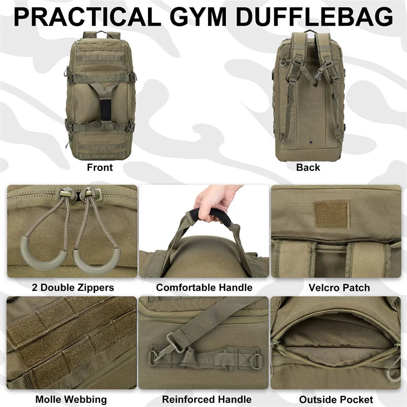 25L 45L 80L Large Duffle Bag Tactical Backpack Outdoor Camping Bags Molle Men Backpacks Travel Bag for Hiking