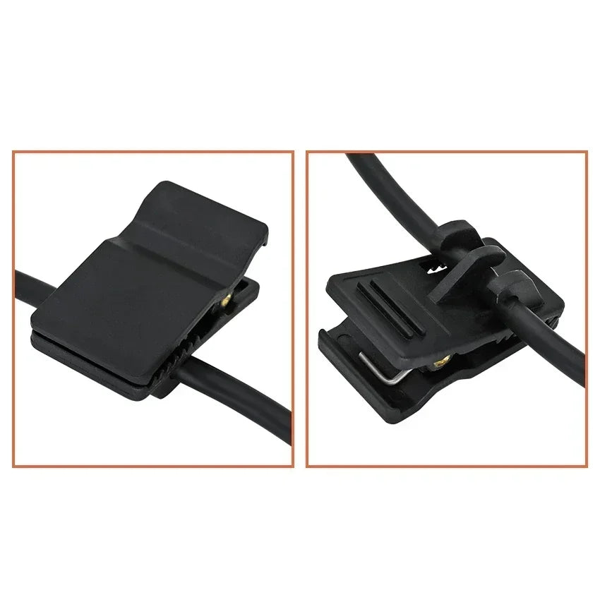 Tactical Walkie-talkie Headphones Adapter Y-line Kit with Tactical 94 Ptt & Headset Mic for COMTAC Tactical Shooting Headset