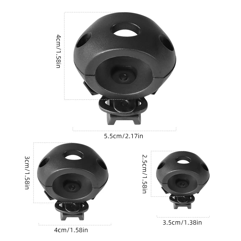 BOOIU Helmet Flashlight Holder Clip for Fast Tactical Helmet Mount Clamp Adapter 60 Degree Universal Rail Helmet Accessories