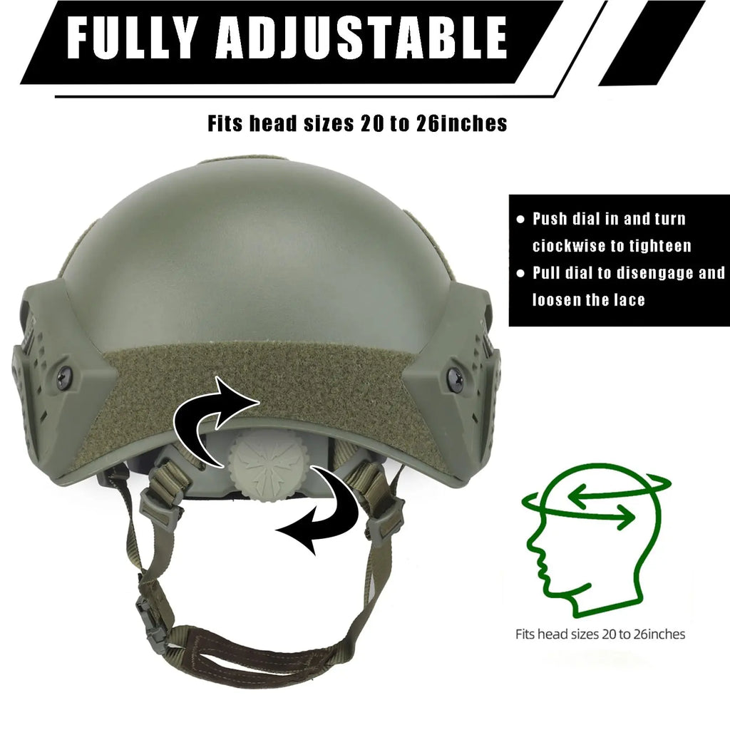 Tactical Camouflage Helmet Set Full Set of Russian Gear Airsoft Fast Bump Helmets with Headset NVG Dummy Model for CS Cosplay