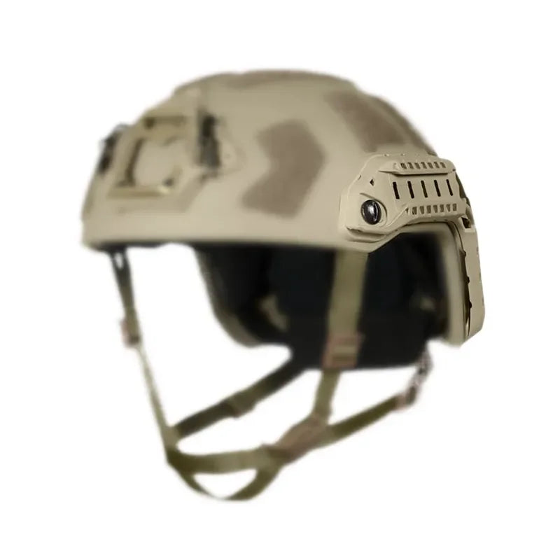High-Cut Tactical Helmet with Top Mount Rail System Lightweight Ventilated Design Compatible with FAST ARC SF Accessories