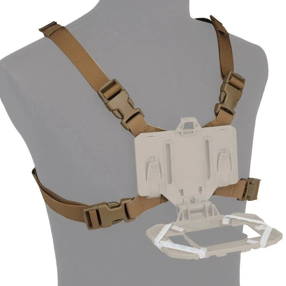 Tactical Molle Phone Pouch Foldable Navigation Board Holder Chest Rig Accessory for Hunting Airsoft Gear