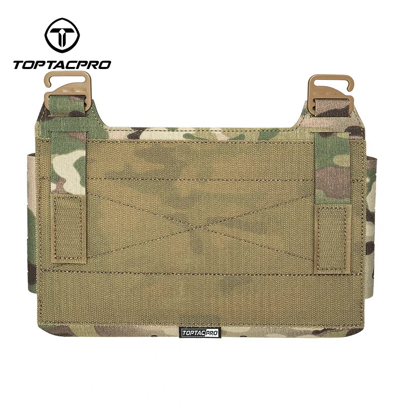 TOPTACPRO Tactical Front Panel Multifunctional Chest Rig Front Panel Laser Cut G Hook Buckles MOLLE Front Pouch 8539