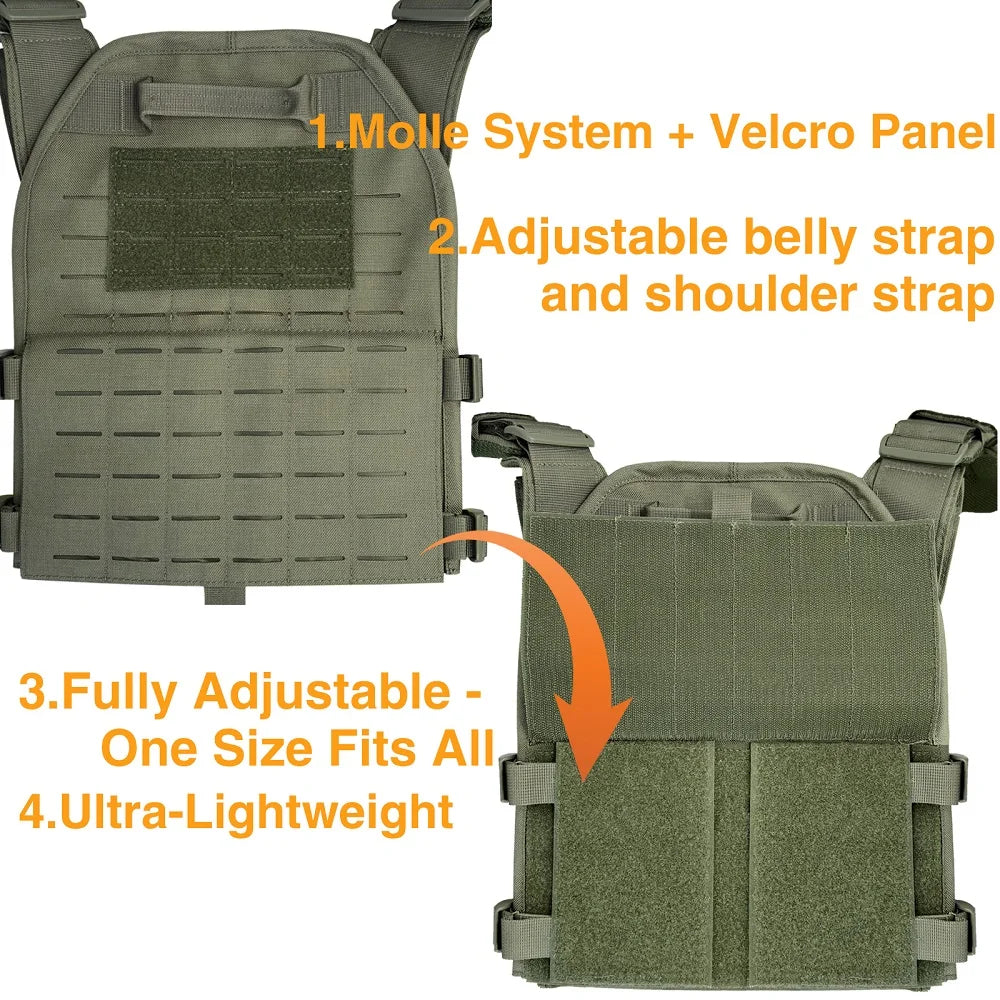 EMERSONGEARS VT06 New Arrive 1000D Nylon laser cutting Modular lightweight low profile tactical vest Run and Gone vest