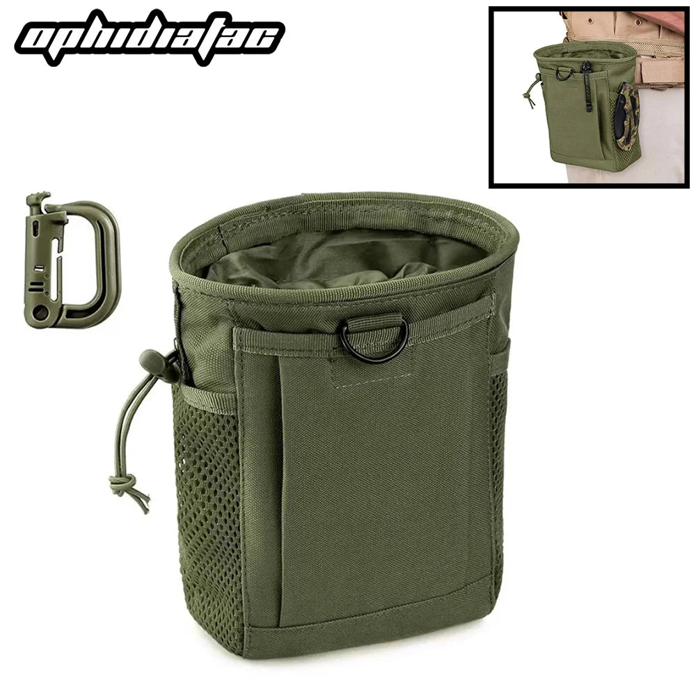 OPHIDIAN Hunting Magazine Recovery Bag Molle Trash Bag, Magazine Ammunition Bag, Belt Waist Bag Adjustable Holster Bag