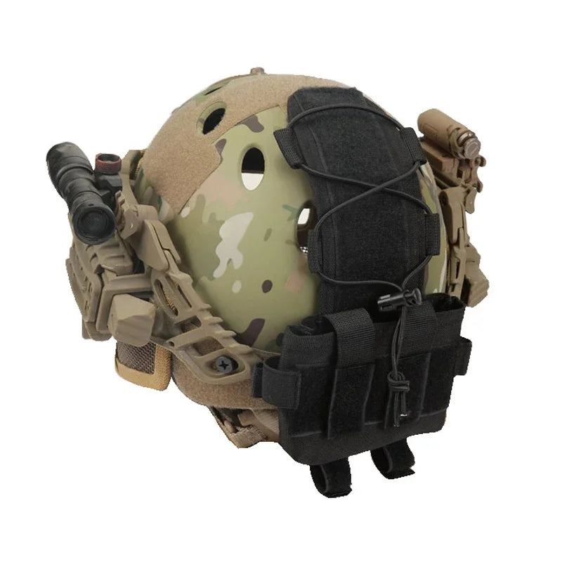 Tactical MK2 FAST Helmet Cover Clothes Pouch Removable MK2 Battery Case Helmet Airsoft Hunting Camo Counterweight Bag