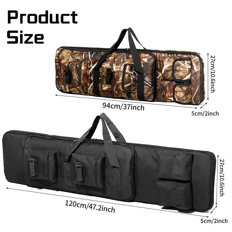 Multi-Pocket Tactical Gun Bag, Wear Resistant Oxford Fabric Portable Storage Case for Outdoor Shooting Hunting Gear