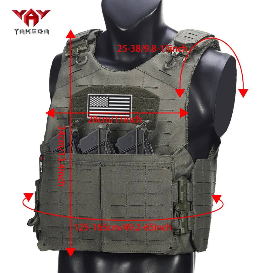 YAKEDA shoulder and waist quick disassembly hunting vest hidden triple equipment bag sports vest
