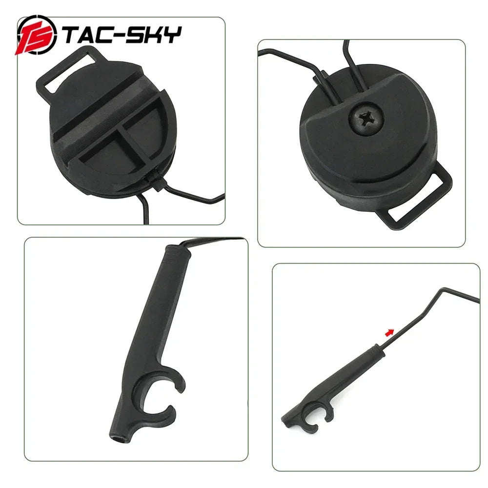 TS TAC-SKY Tactical Helmet ARC-Rail Adapter for 3MPelto TACTICAL300/500 Tactical Headphones Hearing Protection Shooting Earmuffs