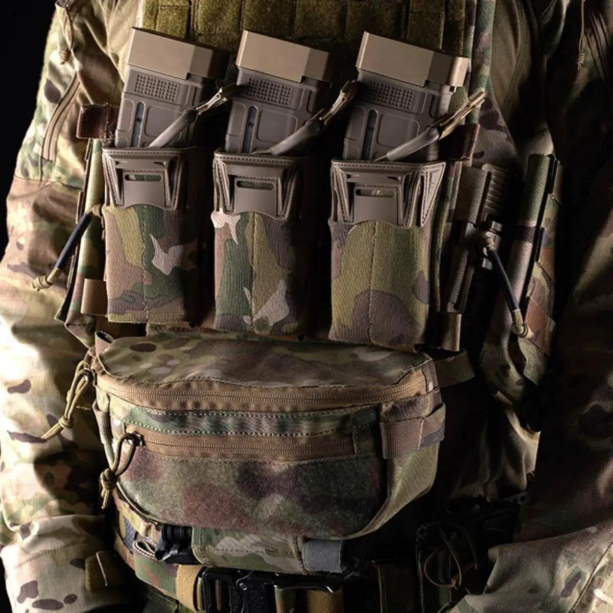Poseidon Defense Top Grade DP Plate Carrier 3.0 Quick-Release Molle Vest Adjustable Sizing (S/M/L/XL) With 2Pcs Side Pocket