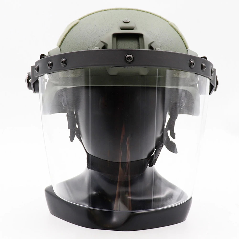 FAST/MICH Tactical Helmet - High-Strength Anti-Riot Clear Visor | Airsoft CS BB-Resistant Face Shield (Civilian Use)