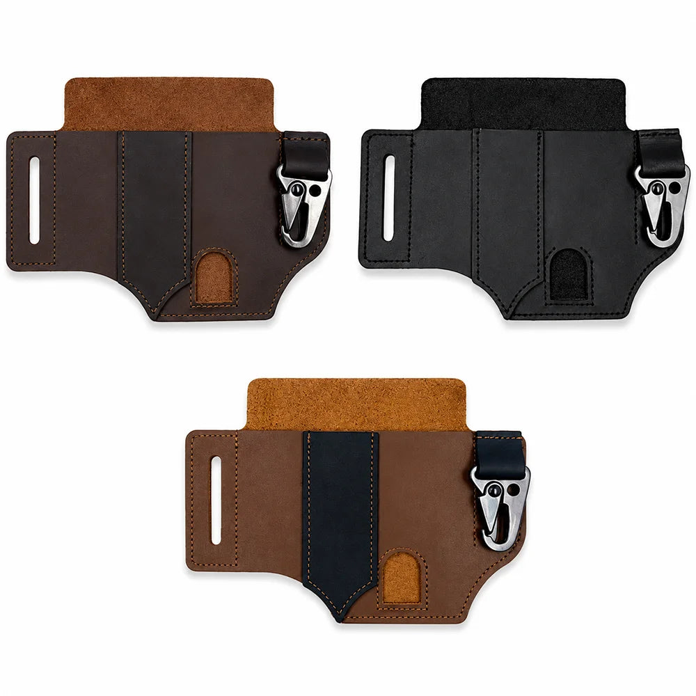 PU Tactical Waist Bag Wear Resistant Case with Hook Shockproof Anti Theft Tool Pouch Outdoor Hunting Portable EDC Holster