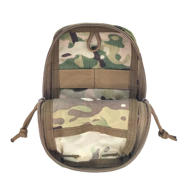Airsoft Vertical GP Pouch Tactical Survival Small Molle Pouch Gear Hunting Combat Multicam 500D Storage Sundry Dump Waist Bag