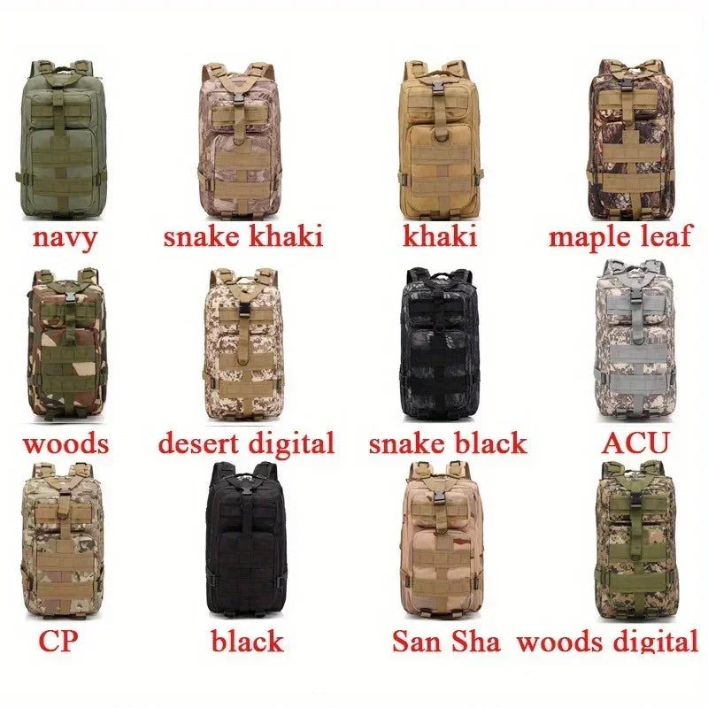 30L Military Tactical Backpack Army Camo Molle Bag Tactical Outdoor Sports Camping Hunting Pack For Men Hiking Climbing Bag