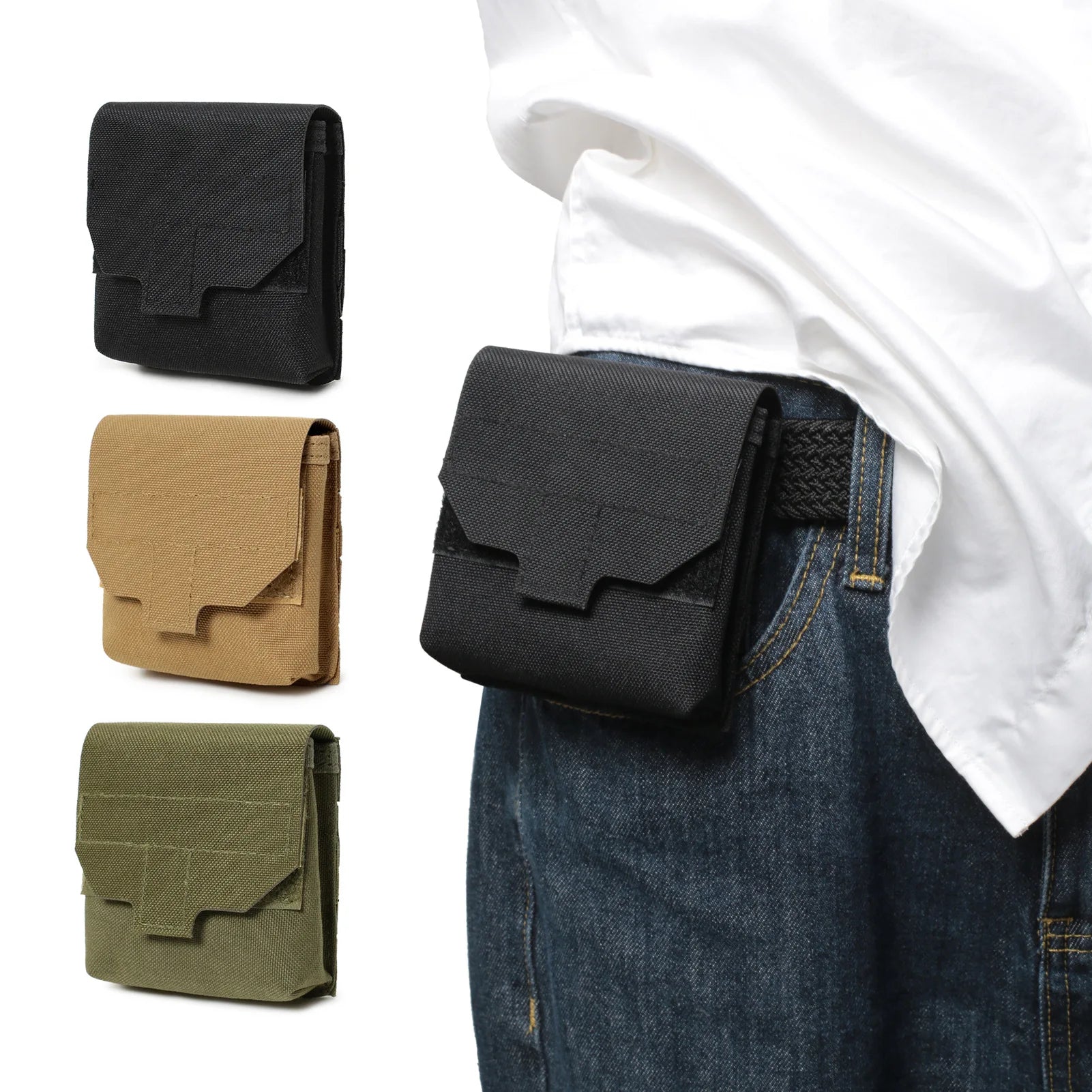 Outdoor Cigarette Bag, Tactical Mini Motorcycle Waist Bag, Small Key Card, Lightweight Storage Bag, Vest and Backpack