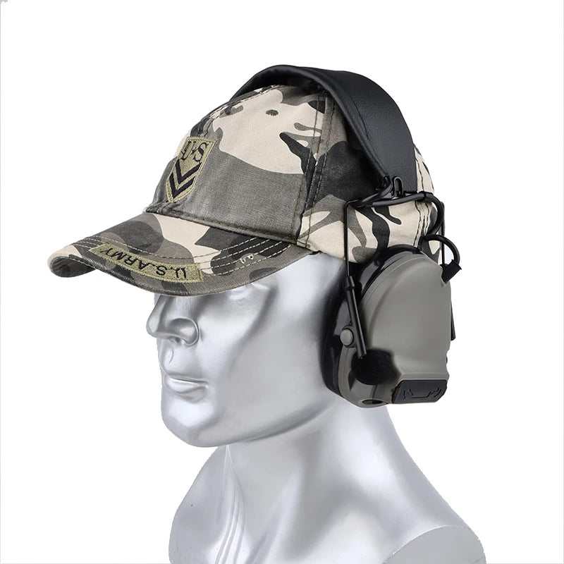 Tactic Military Pickup AndAdaptive Noise Canceling Reduction Aviation Headset Outdoor Communication Headset Protection Earmuffs