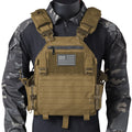 (Gift of American Flag) Outdoor Training Tank Top Multi functional MOLLE Waterproof, Wear resistant, Quick Release Tank Top
