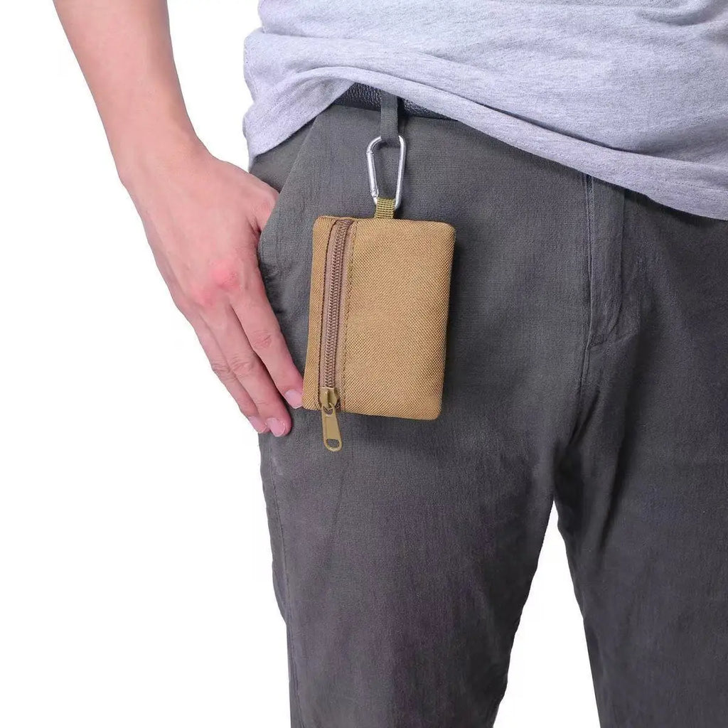 Simple Outdoor Tactical Key Bag Zipper Coin Purse Headphones Storage Card Bag Small Wallet Mini Tools Bag