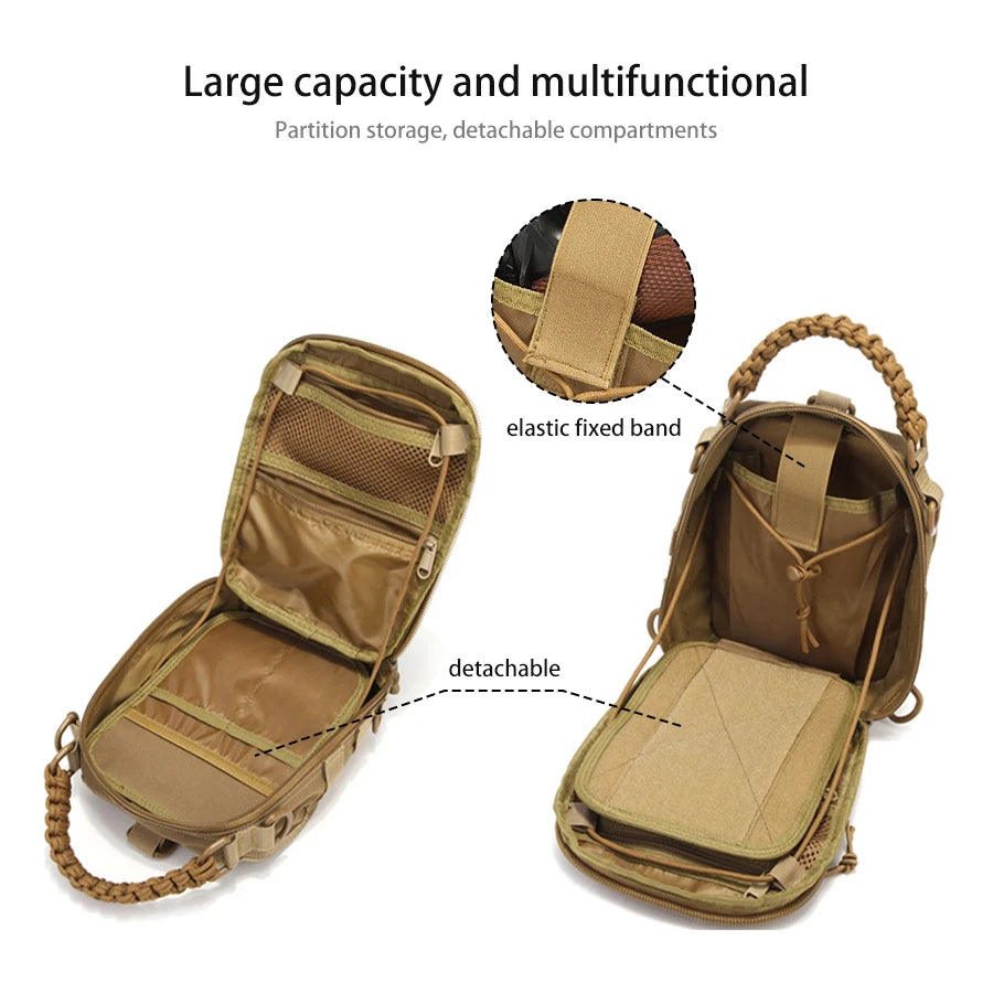 Multi functional chest bag, outdoor sports cycling chest bag, men's single shoulder diagonal cross bag