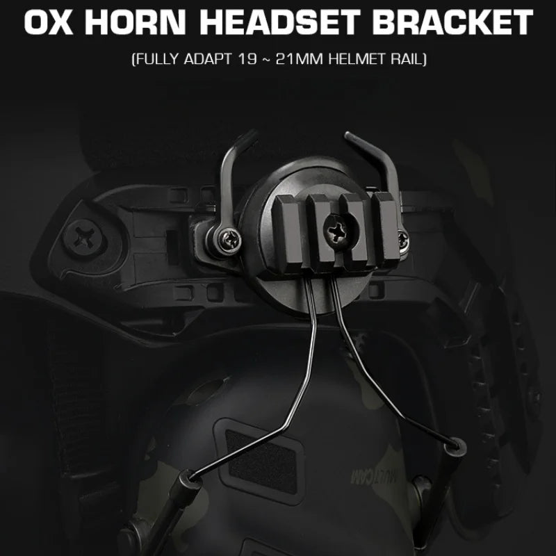 Universal Helmet Headset Mount | 19-21mm Rail Adapter | for Outdoor Comms & Cycling Radios