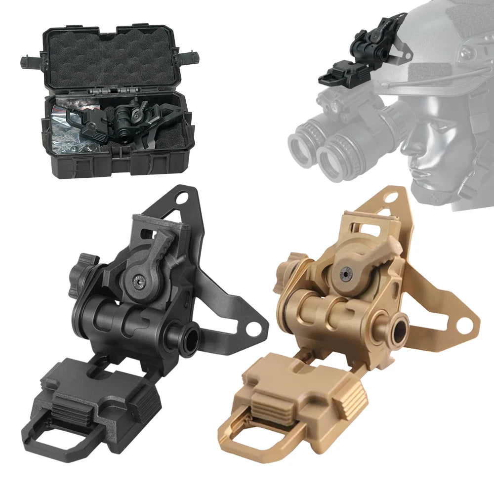 BOOIU Tactical Metal L4G69 NVG Mount Bracket Holder Night Vision Goggle Mount Adapter For PVS14 PVS15 PVS18 Helmet Accessories