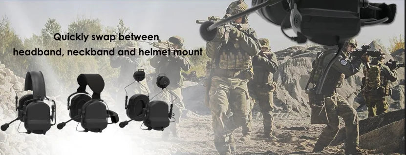 Foldable Superior Impulse-noise protection Combat Tactical Headset