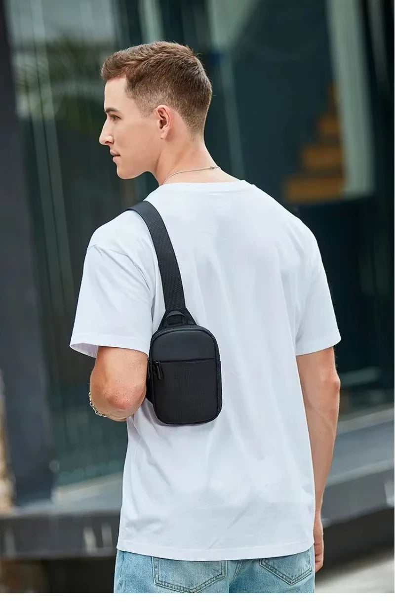 Chest Bag Fashion Sport Bag Small Canvas Shoulder Crossbody Bags for Man Mini Cloth Sling Sport Cross Phone Male Handbag