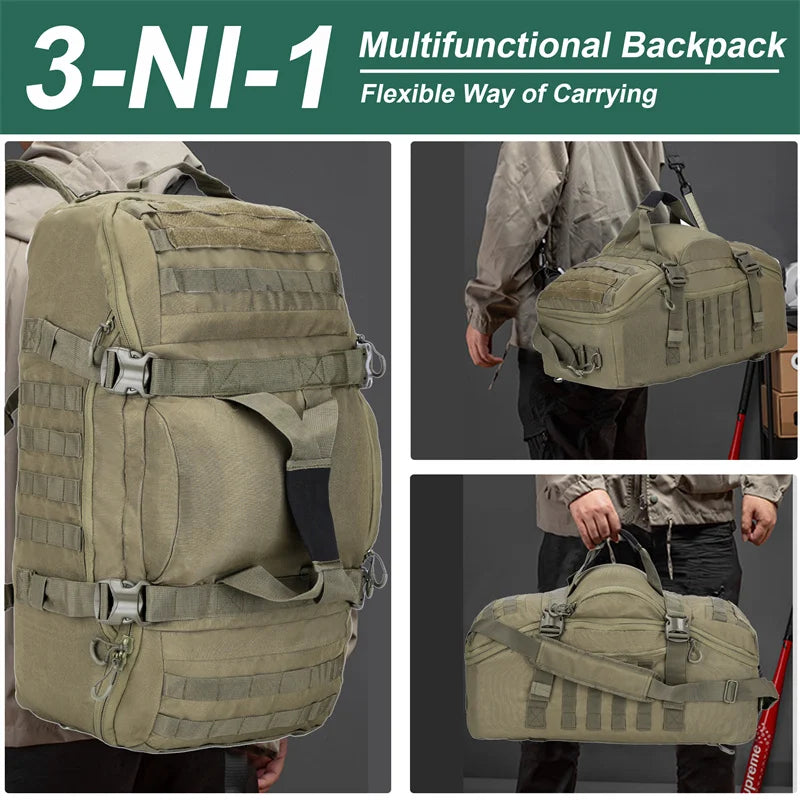 25L 45L 80L Large Duffle Bag Tactical Backpack Outdoor Camping Bags Molle Men Backpacks Travel Bag for Hiking
