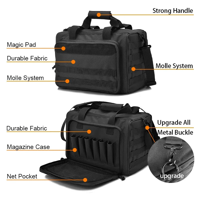 Tactical Range Bag Durable 600D Nylon Men's Shooting Pack for Hunting Accessories Molle System Magzine Case Backpack Camera Bag