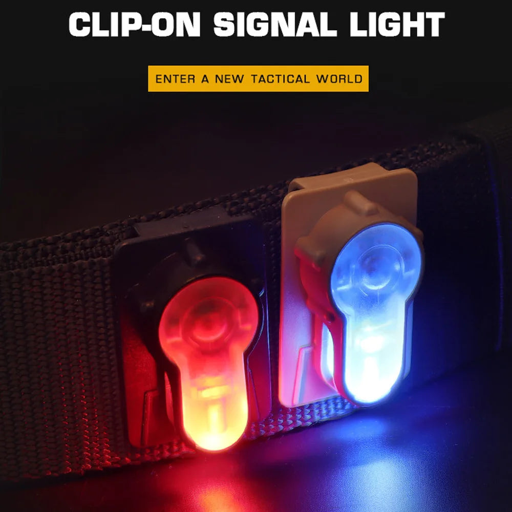 Tactical Signal Light MOLLE Hunting Bag Vest Clip-on Helmet Safety Waterproof Survival Lamp Rescue Signal Bicycle Strobe Light