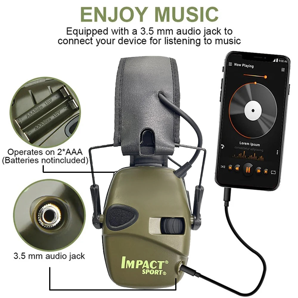 Tactical Electronic Shooting Earmuff Outdoor Sports Anti-noise Headset Impact Sound Amplification Hearing Hunting Ear protector