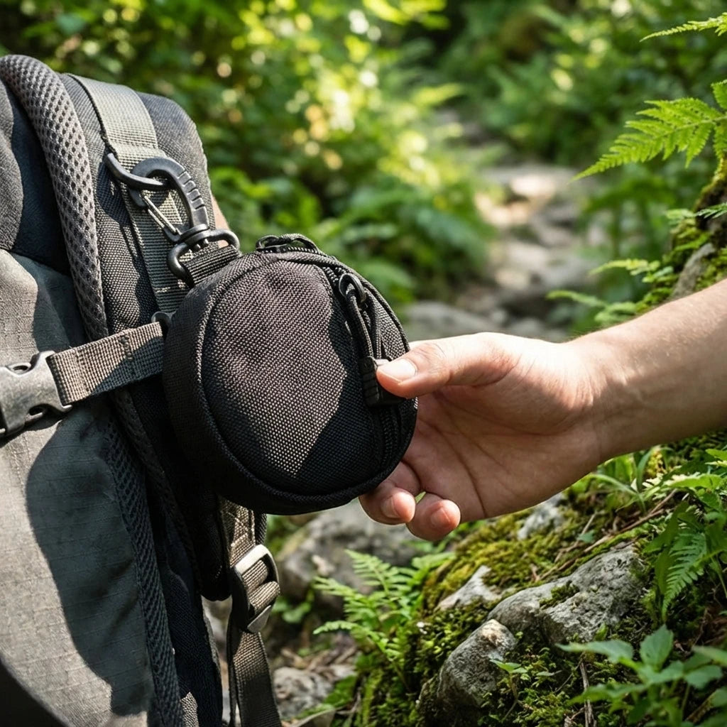 Outdoor Mini EDC Pouch Keychain Zipper Holder Earphone Key Wallet Coin Purses Utility Hiking Hunting Accessories Waist Bag