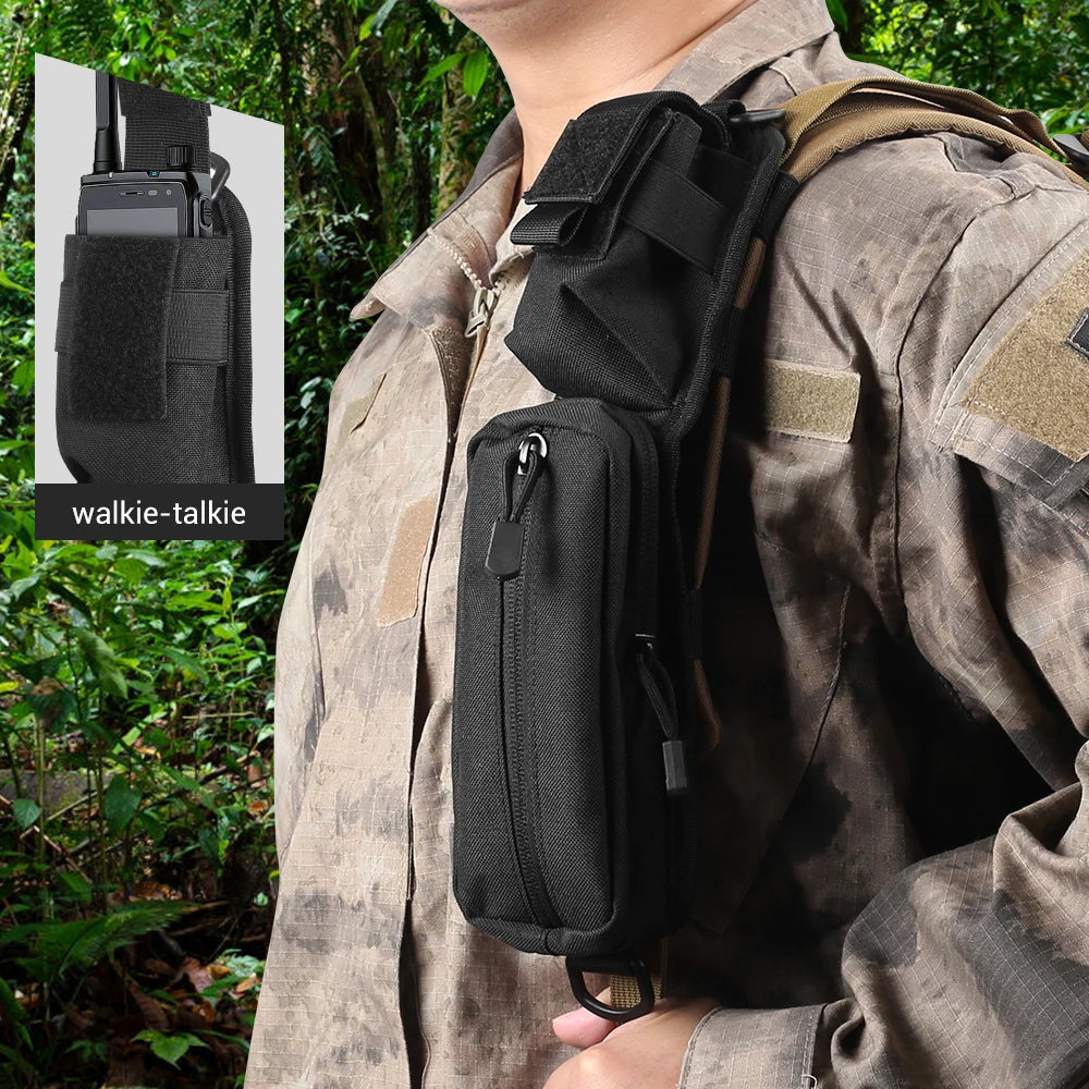 Tactical Shoulder Strap Bag Backpack Sundries Pouch Molle Accessory Pouch Shoulder Tape Additional Bag Multifunctional EDC Bag