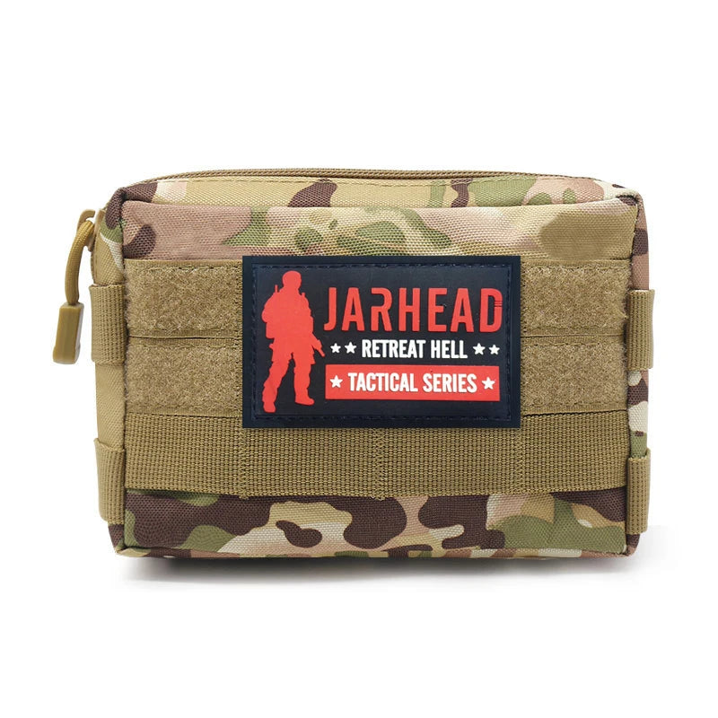 Tactical EDC Pouch Tool Storage Kit Molle Waist Bag Medical Outdoor First Aid Bag Hiking Hunting Accessories Bag With PVC Patche