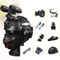 Tactical Helmet Set With Mask Airsoft Goggles Helmet Light Binocular NVG Mount Flashlight For Cs Game Hunting Halloween Cosplay