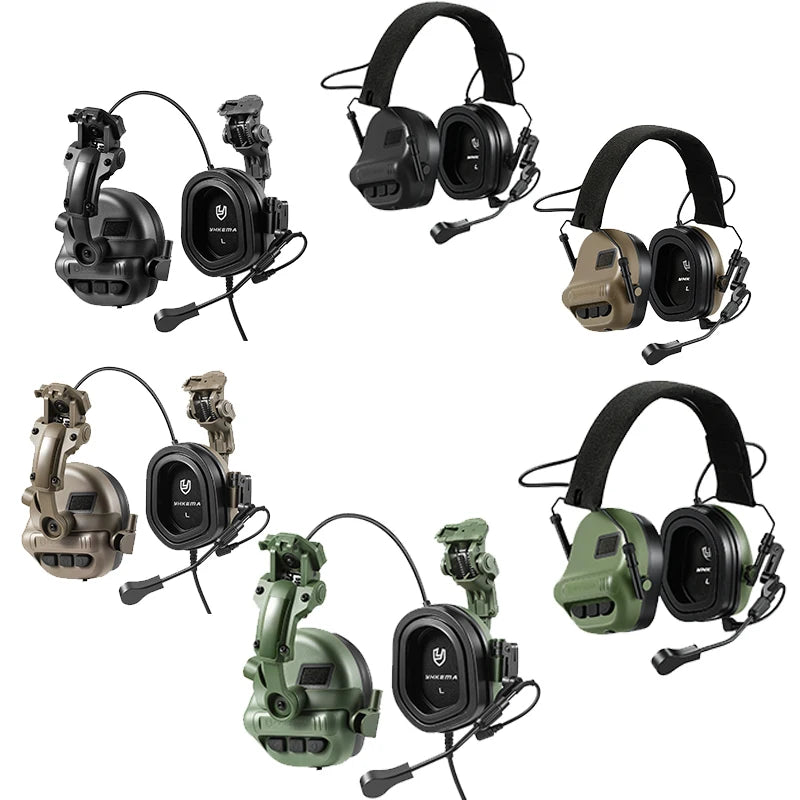YHKEMA tactical communication headset.Shooting noise-reducing earmuffs.Protect hearing and sound amplification