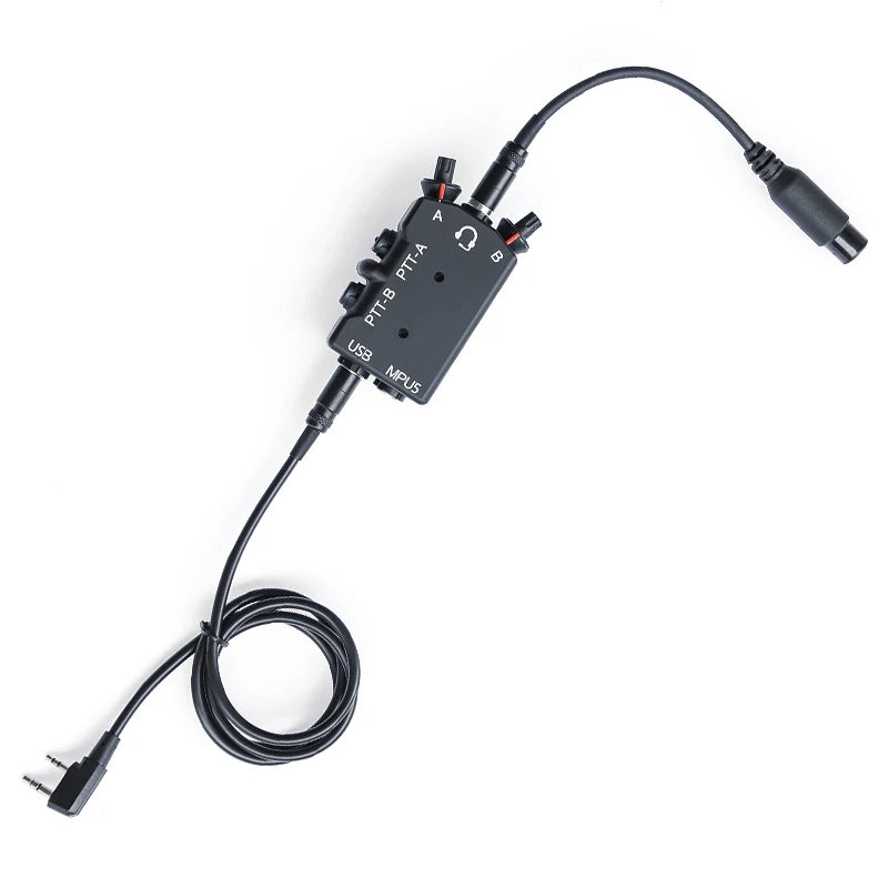 New Tactical MPU5 Standard Metal Dual PTT Single and Dual-Channel Function CNC Metal Radio PTT for AMP Headset C3 Headset